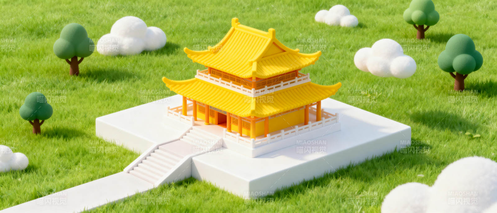 金色宫殿绿野中图片