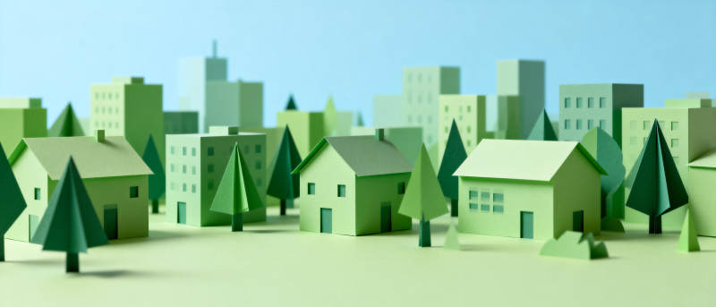 绿色城市模型图片