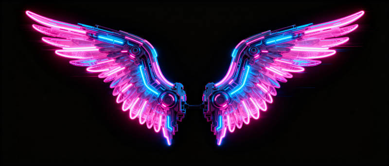 霓虹羽翼图片
