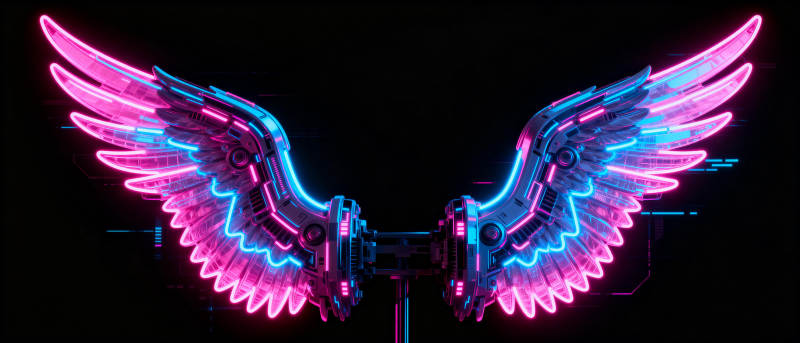 霓虹机械羽翼图片