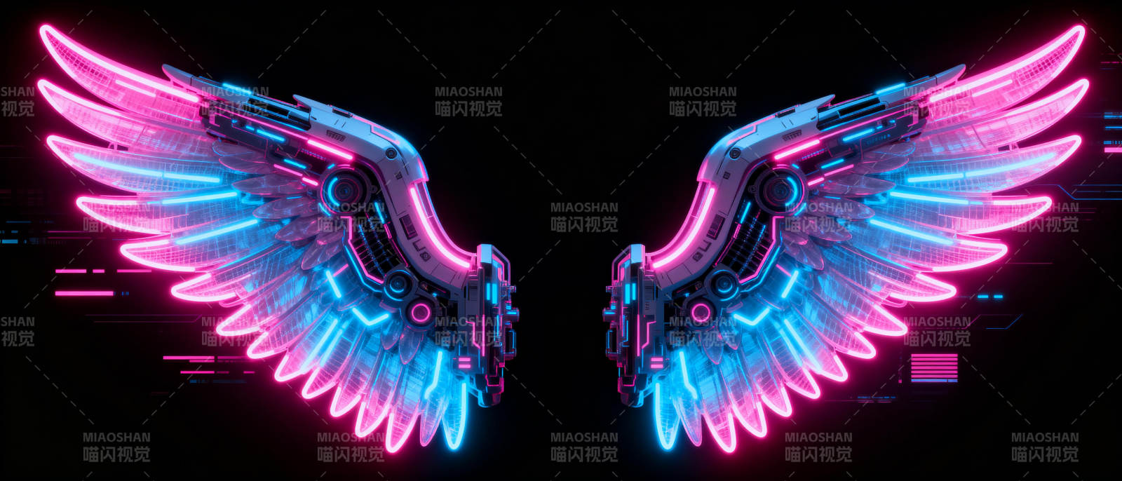 霓虹机械羽翼图片