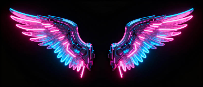 霓虹羽翼图片