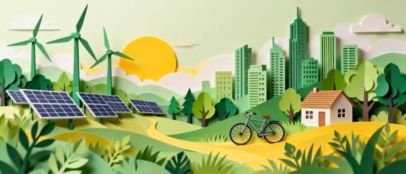 绿色能源城市风光图片