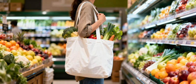 超市购物 满载而归图片