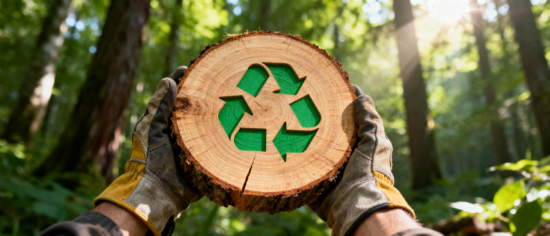 森林中的绿色循环图片