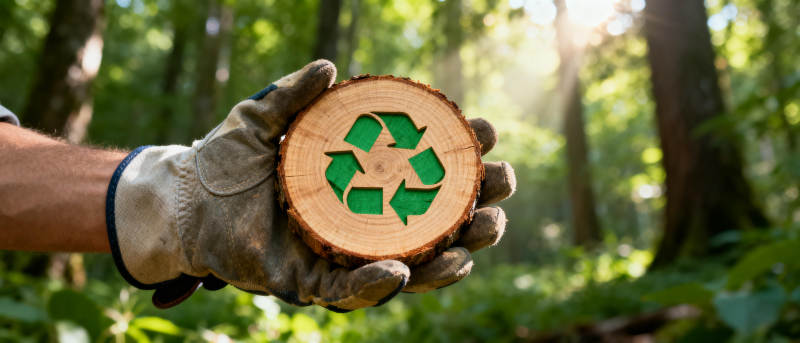 森林中的绿色循环图片