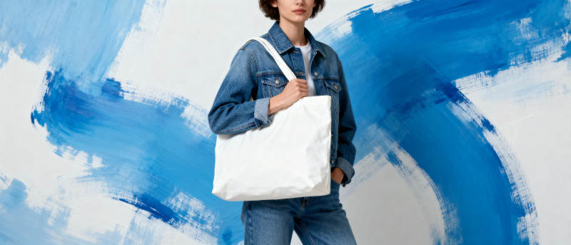 蓝白时尚穿搭图片