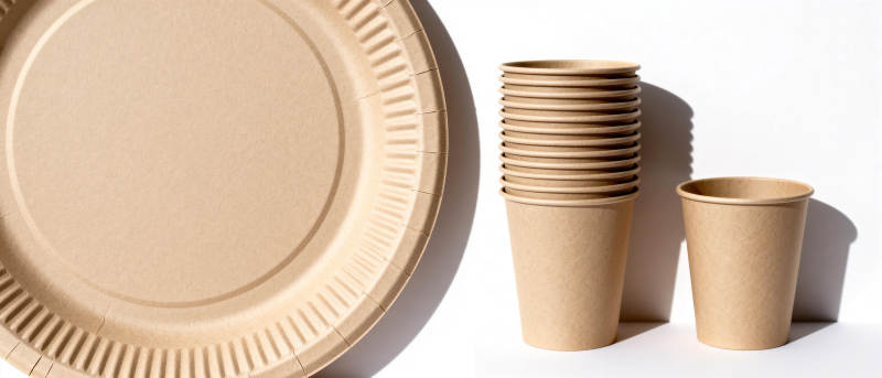 环保纸杯盘图片