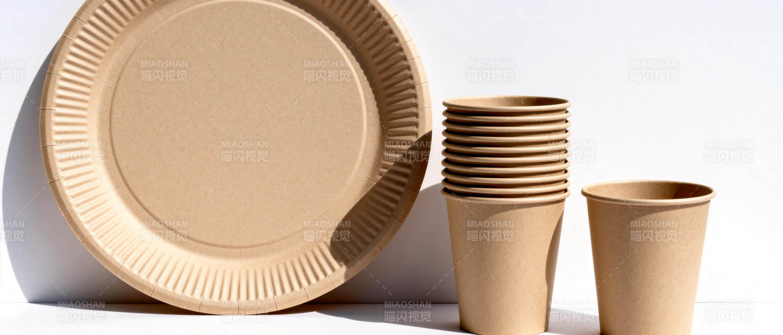 环保纸餐具套装图片