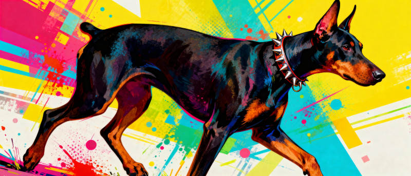 动感杜宾犬图片