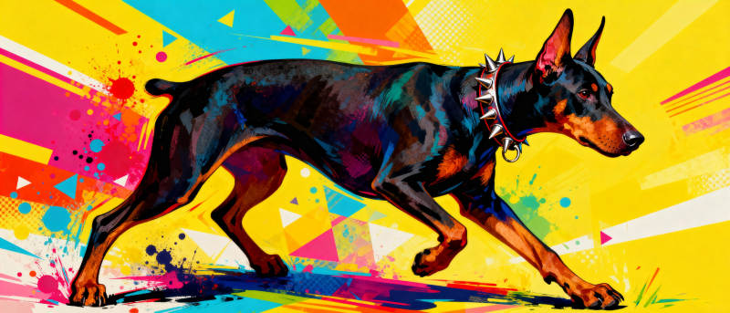 动感杜宾犬图片