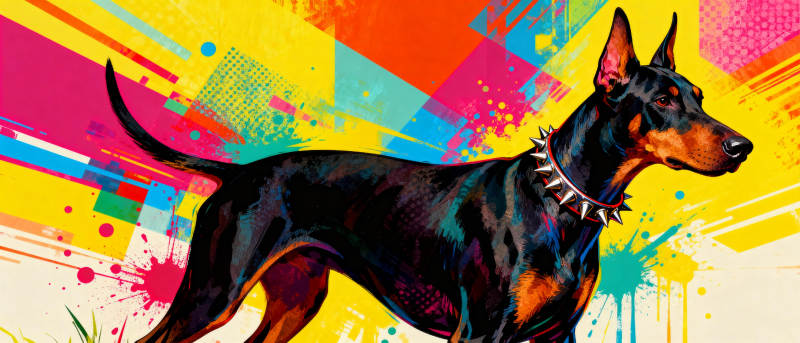 炫彩杜宾犬图片