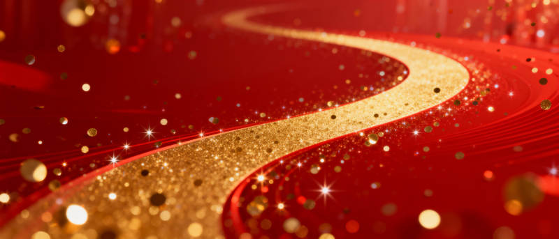 红金流光溢彩图片