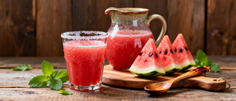 西瓜汁清凉解暑图片