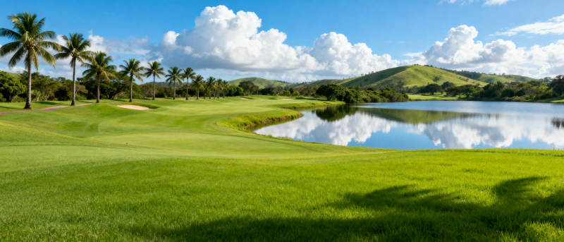 绿茵湖畔高尔夫图片