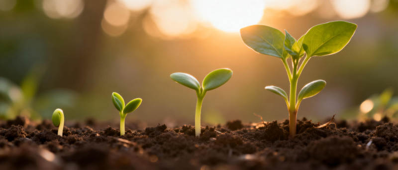 幼苗生长 阳光相伴图片