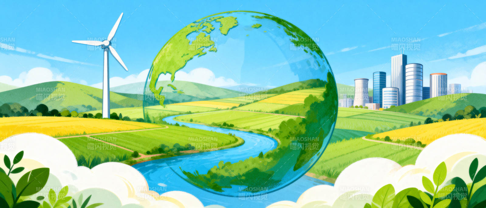 绿色地球 和谐共生图片