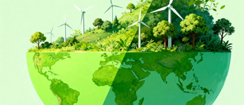 绿色地球 风能未来图片