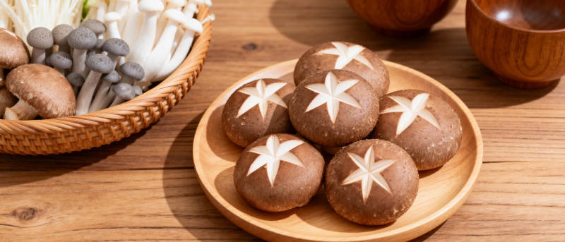 星形香菇摆盘图片