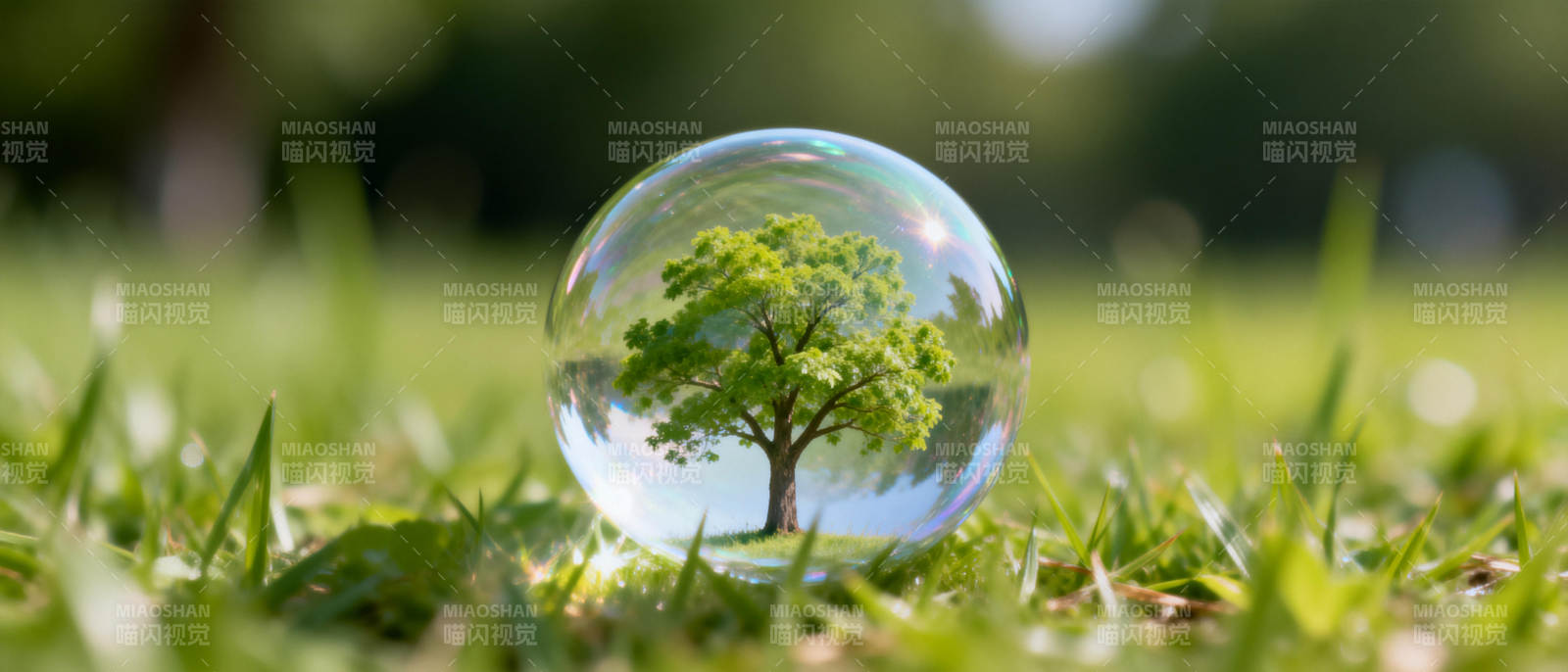 树影晶球图片