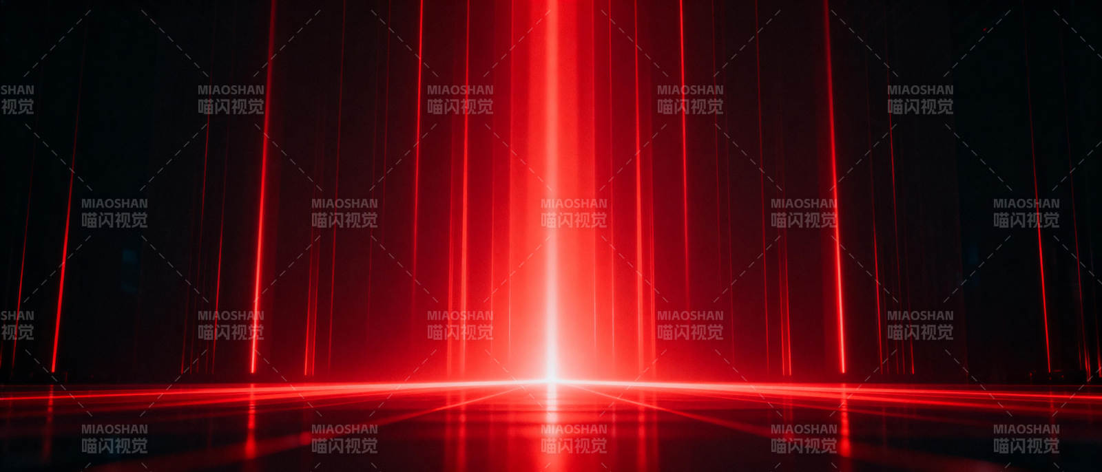 红色光束交汇图片