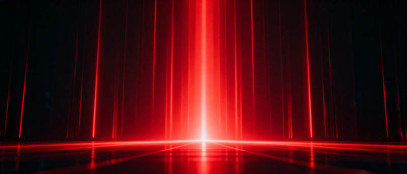 红色光束交汇图片