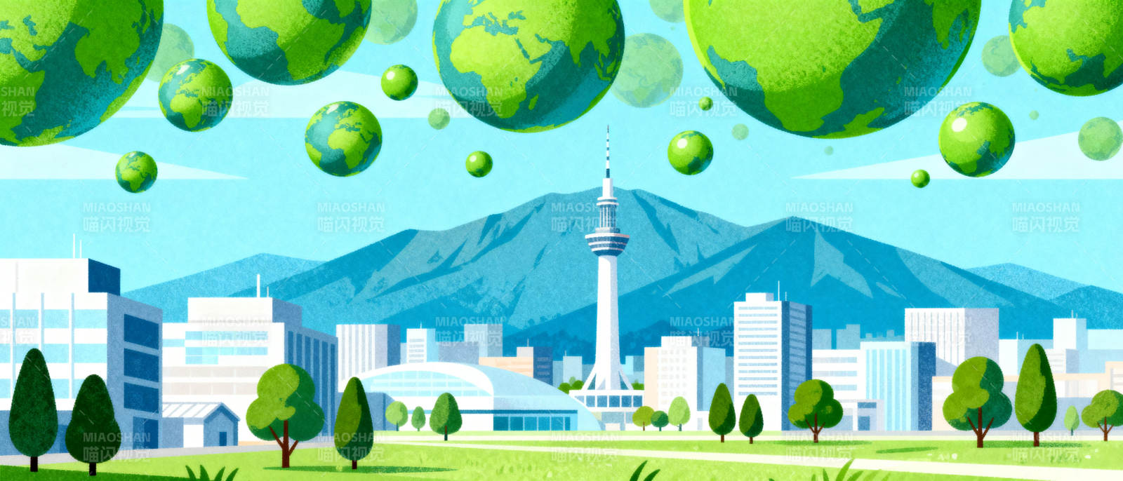 绿色星球城市梦图片