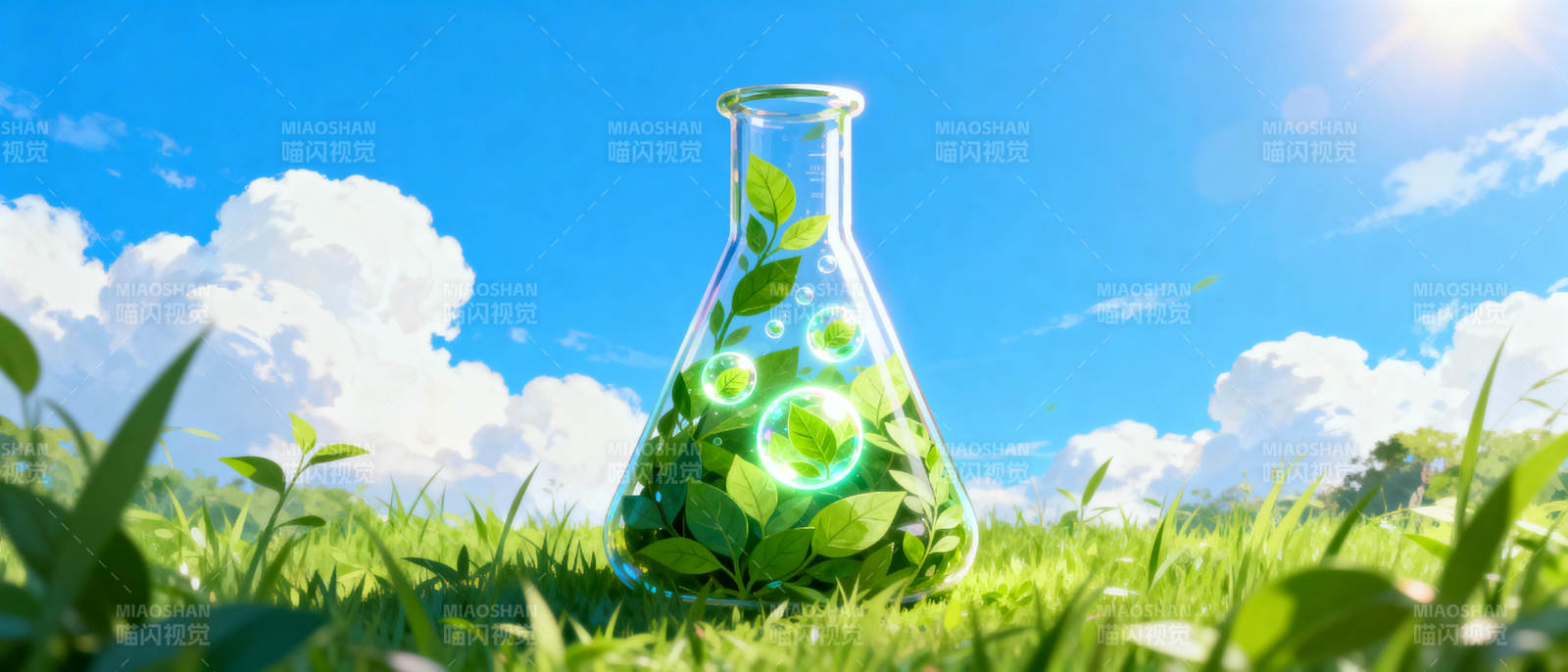 绿叶实验瓶图片