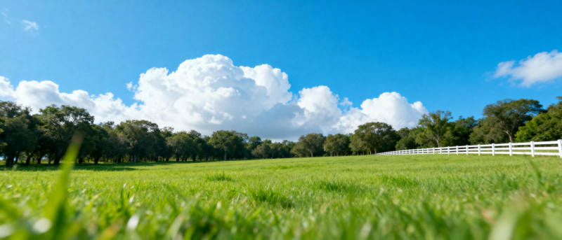 绿野蓝天白云图片