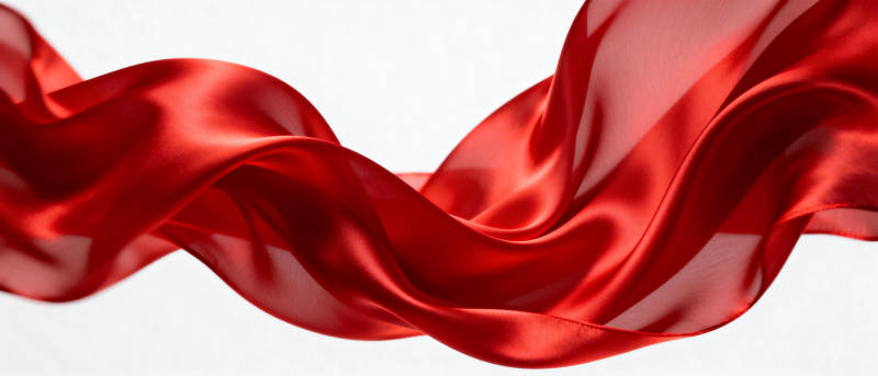 红色丝带飘动图片