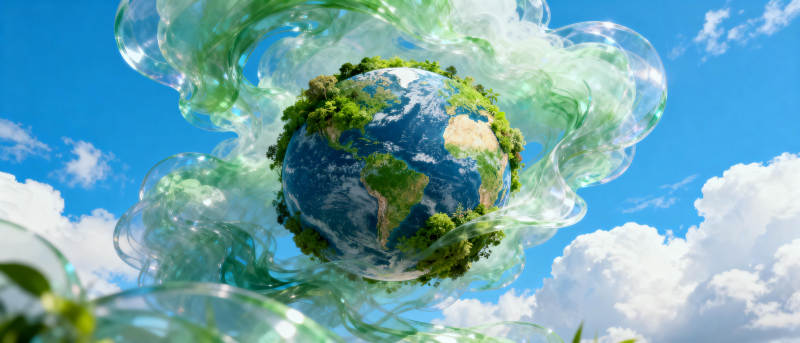 地球绿意盎然图片