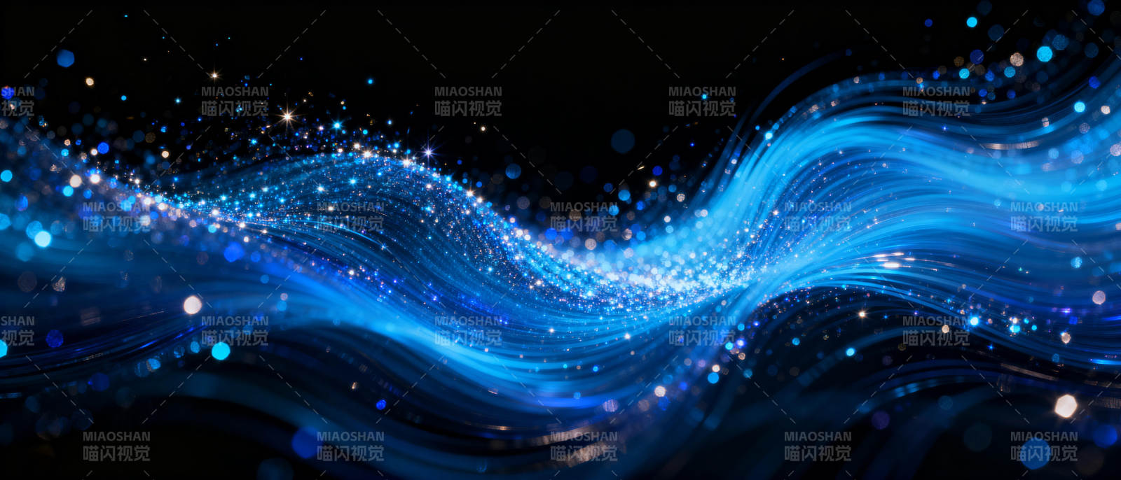 蓝光星河涌动图片