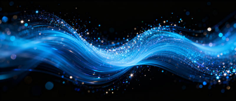 蓝色星河波澜图片