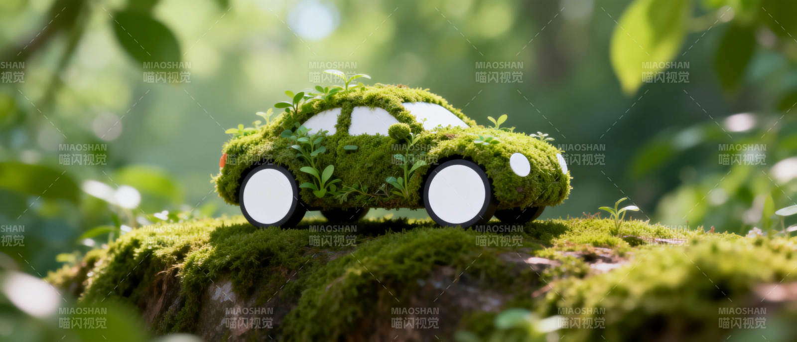 绿植汽车 自然共生图片