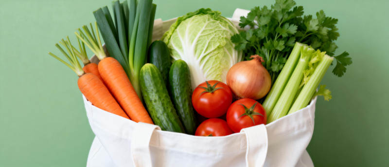 新鲜蔬菜满袋装图片