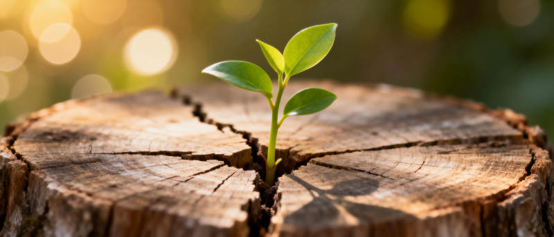 新芽破土而出图片