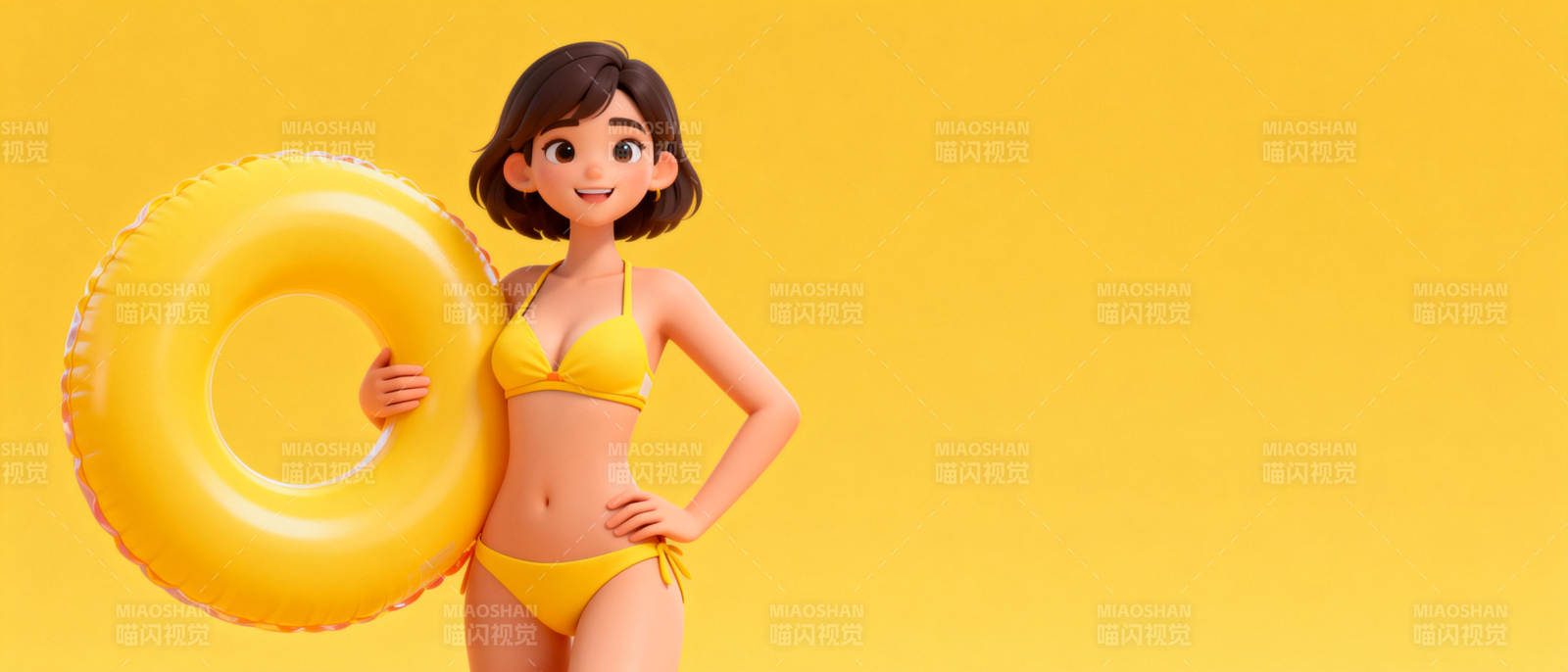 夏日泳装女孩图片