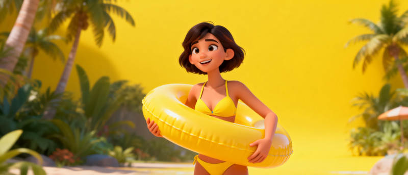 夏日泳池欢乐时光图片