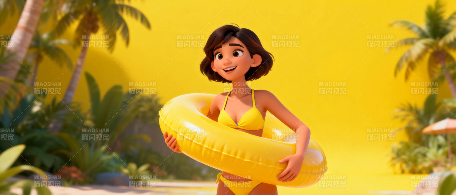 夏日泳池欢乐时光图片