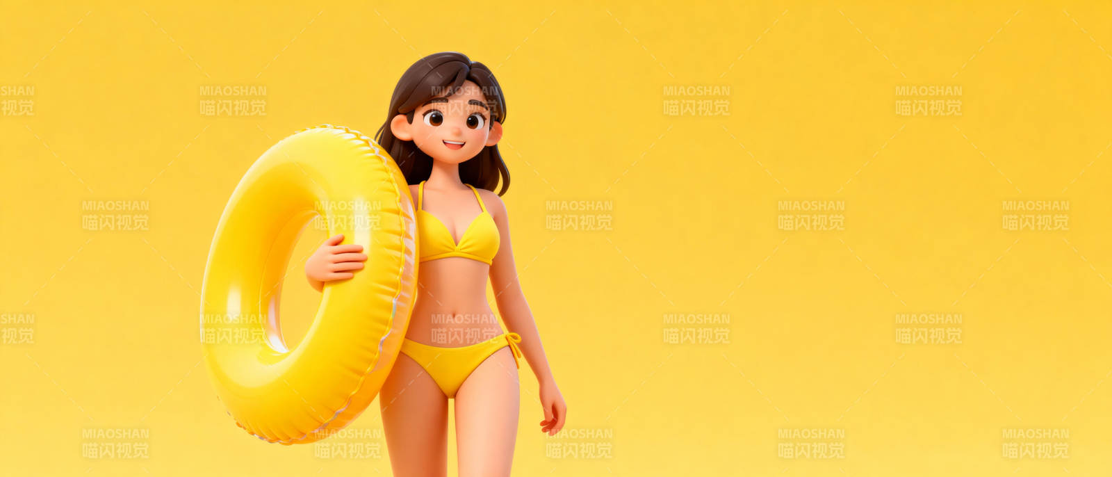 夏日泳装女孩图片