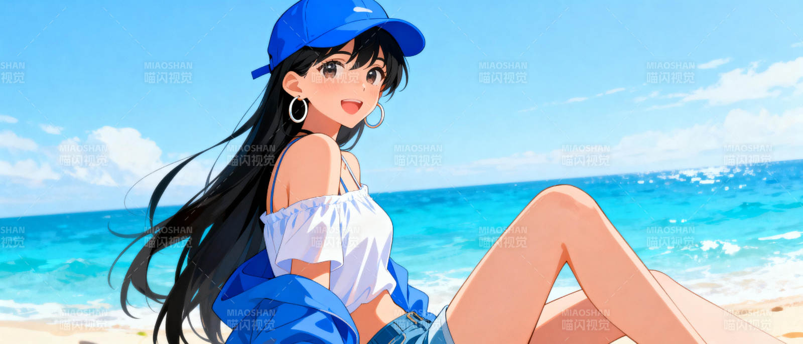 海滩上的青春时光图片