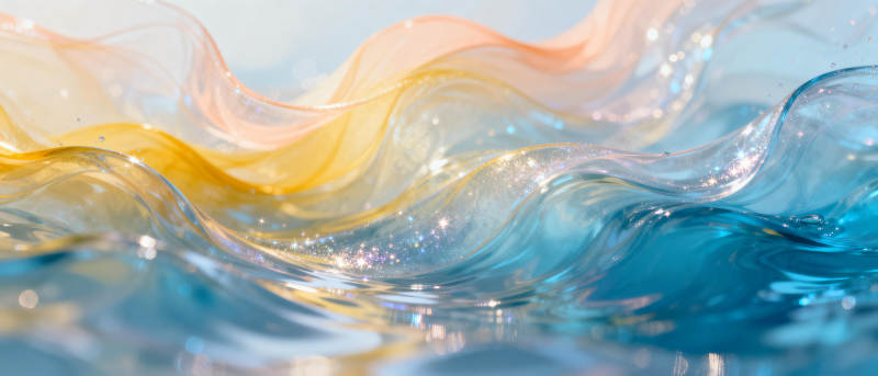 流光溢彩的波浪图片