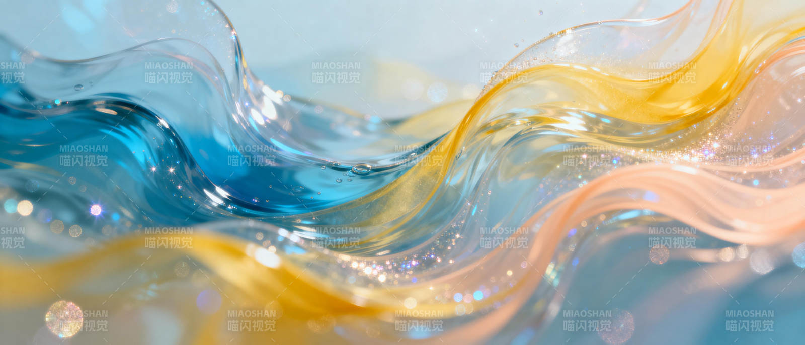 流光溢彩的波浪图片