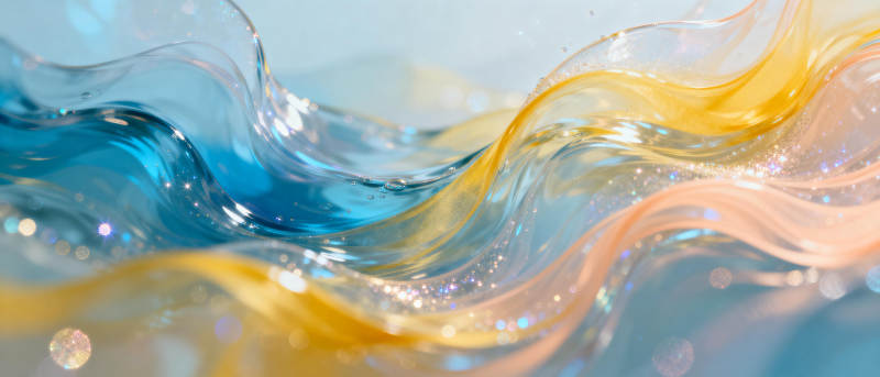 流光溢彩的波浪图片