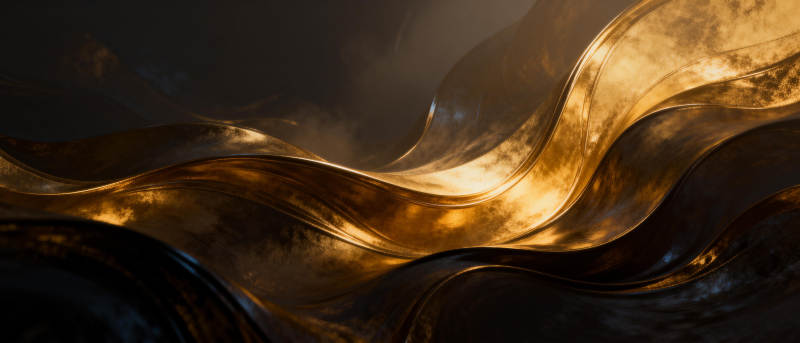 金色波浪流动图片