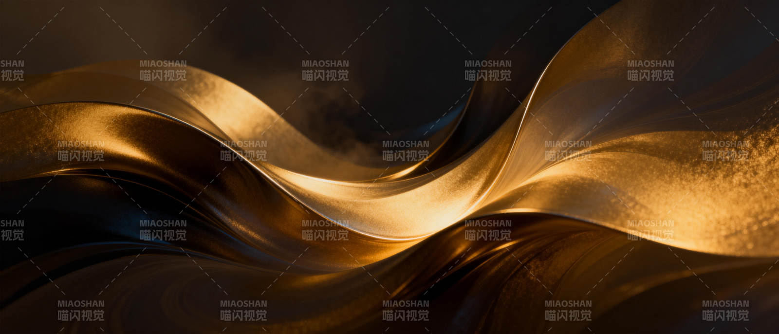 金色波浪流动图片