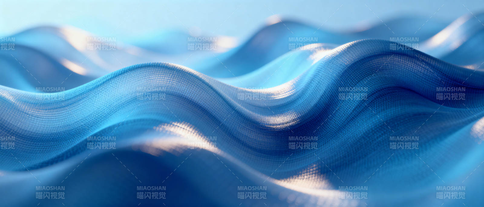 蓝色波浪图片