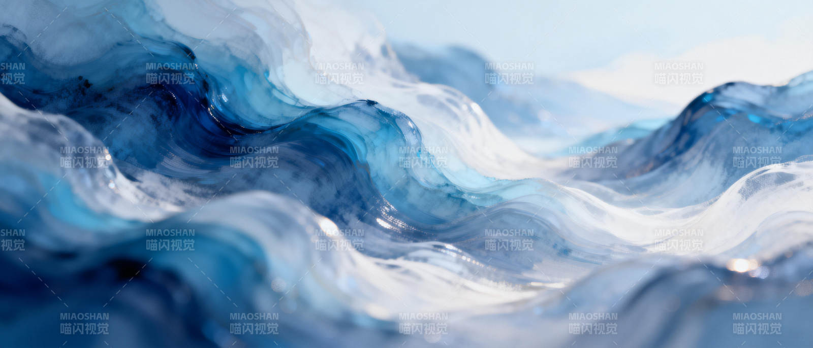 波光粼粼的海浪图片