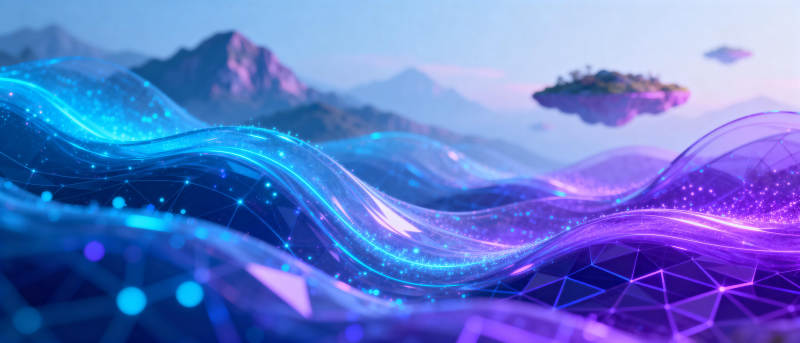 梦幻波光山海图片