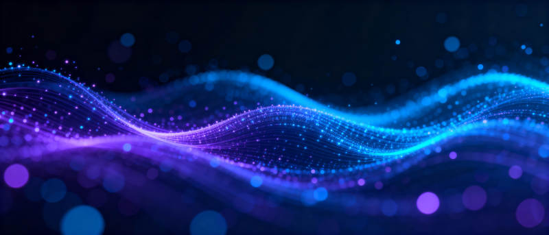 蓝紫光波流动图片